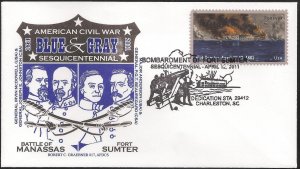Set/2 Graebner Chapter Thermographed FDCs for the 2011 The Civil War: 1861 Issue