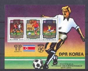 Korea N 1980 MNH s/s Football-78/82 SCV7