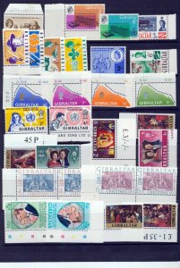 GIBRALTAR 1960s/70s Scouts Royalty Christmas Dues MNH Appx 80 StampsGar240
