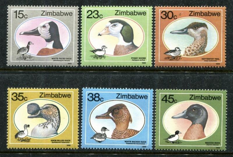 Zimbabwe 572-577 MNH Birds 1988 White-faced duck Pygmy goose Maccoa x16434