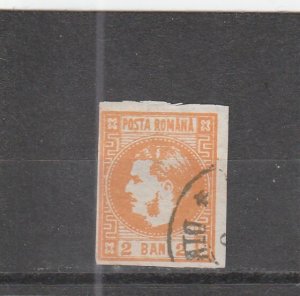 Romania  Scott#  33  Used  (1868 Prince Carol I)