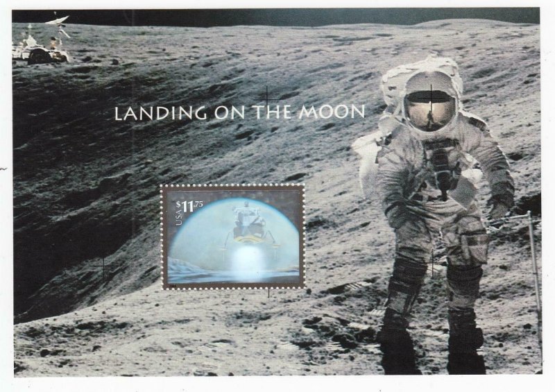U.S.A. # LANDING ON THE MOON SOUVENIR SHEET /FACE VALUE / PO FRESH