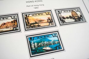 COLOR PRINTED HONG KONG [BRITISH] 1862-1997 STAMP ALBUM PAGES (117 illus. pages)