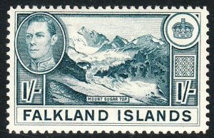1938-46 Falkland Island KGVI Mt. Sugar Top MLMH Sc# 91 CV $30.00 Stk #1