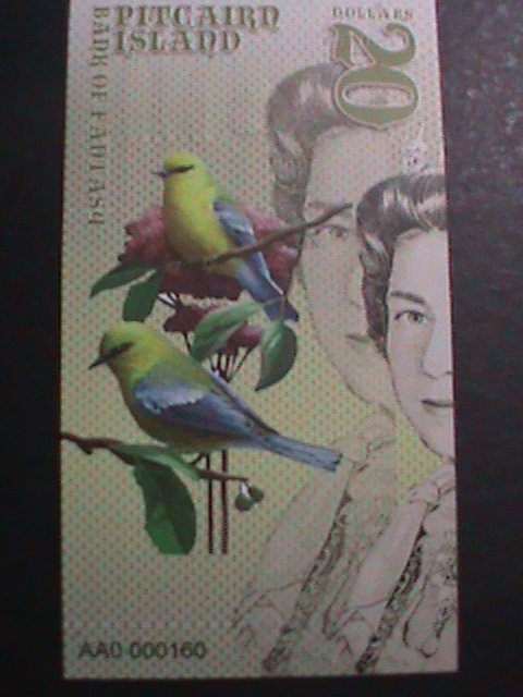 ​PITCAIRN ISLANDS 2019-COLLECTIBLE UNCIRCULATED POLYMAR LOVELY NOTE VERY FINE