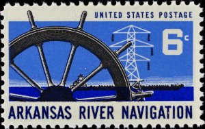 1968 6c Arkansas River Navigation Scott 1358 Mint F/VF NH