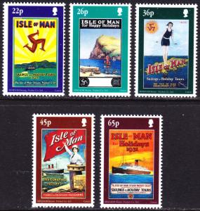 Isle of Man Scott 878-882  complete set  F to VF mint OG NH.