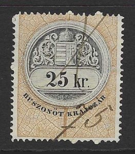 Austria 1880s 25 Kr Revenue Used - S32693