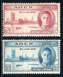 Aden #28-29  Set of 2 MNH