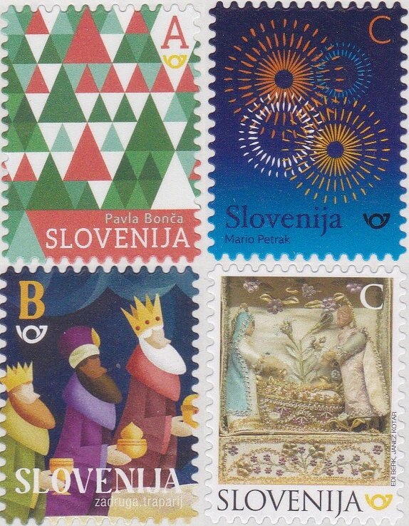 Slovenia 2022 MNH Stamps Scott 1517-1518+1521-1522 Christmas Fireworks Three Kin