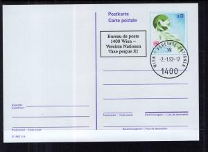 UN Vienna UX14 Postal Card U/A FDC VF