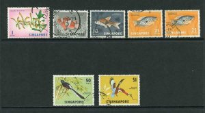 Singapore SG83/88 1967 set of 6 (inc 25c s/ways inverted) Cat 30.50 pounds