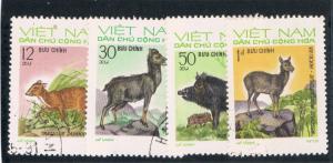 Vietnam 698-701 Set Used Animals (V0115)