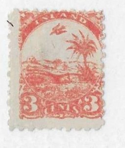 Liberia Sc #21  3c  in unissued orange color  NG Fine