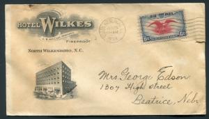 1938 Hotel Wilkes - North Wilkesboro, North Carolina to Beatrice, Nebraska