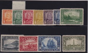 Canada Sc #149-59 (1928-9) 1c-$1 King George V Scroll Issue Set Mint VF NH MNH