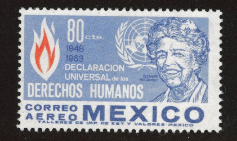 Mexico Scott C280 MNH** UN Human Rights airmail 1963