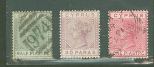 Cyprus #19a-21a Used