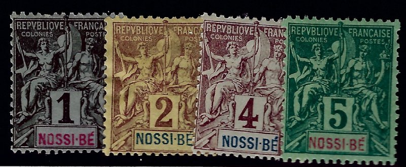 Nossi Be Sc #32-35 Mint F-VF...Nossi Be has crazy upside!