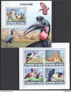 2013 Niger Fauna Birds Of Niger 1+1 ** St2892