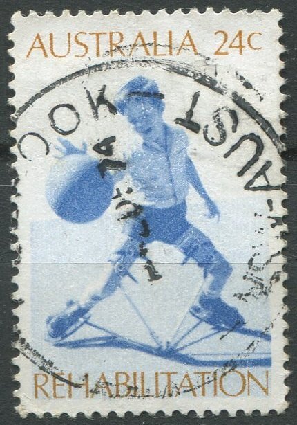 Australia Sc#525 Used, 24c brn & ultra, Rehabilitation of the Disabled (1972)