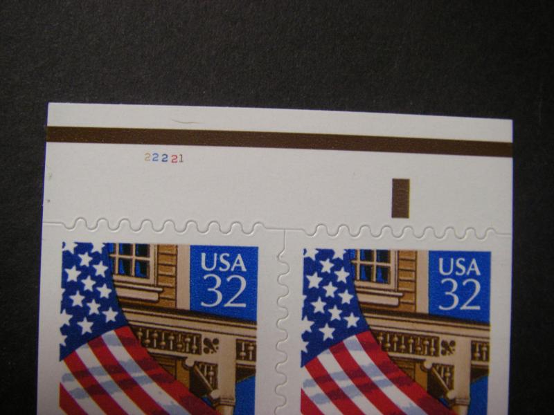 Scott 2921a, 32c Flag over Porch, UNFOLDED #22221, Pos 2, MNH Booklet Beauty