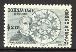 Mexico Scott C313 MNHOG - 1966 Father Urdaneta Return - SCV $1.25