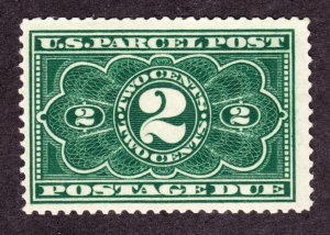 US JQ2 2c Parcel Post Postage Due Mint VF OG NH SCV $175