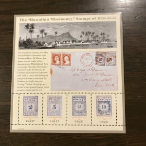 US SCOTT 3694 Sheet/4 37¢ Hawaiian Missionary of 1851-1853 (3)-See Description