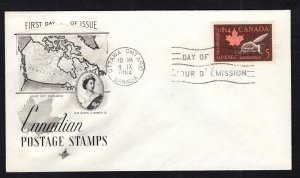 Canada #432 (1964 Quebec) FDC Artcraft-C cachet unaddressed