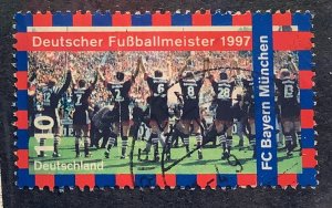 Germany 1997 Scott 1981 used - 110pf, Bayern Munich ,  soccer Champions
