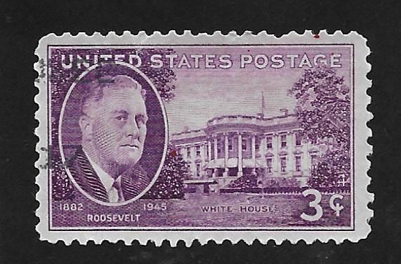 SC# 932 - (3c) - FDR & White House, Used Single