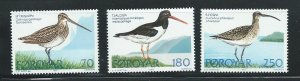 Faroe Islands 28-30 1977 Birds set MNH