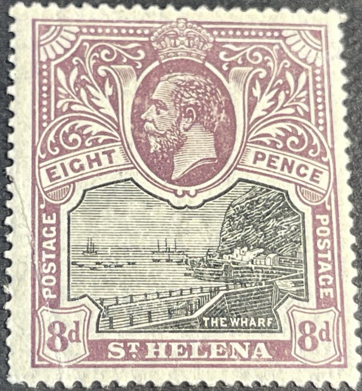 ST. HELENA # 67--MINT/HINGED--SINGLE--DULL VIOLET & BLACK--1912-16(LOTD13)