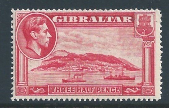 Gibraltar #109 NH 1 1/2p Rock of Gibraltar - Carmine Rose