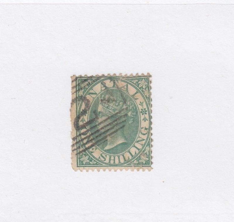 NATAL # 11 QUEEN VICTORIA 1sh LIGHT USED CAT VALUE $80+