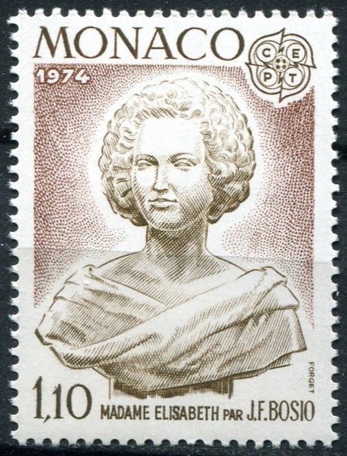 Monaco Sc#904 MNH, 1.10f bis brn & choc, Europa (C.E.P.T.) 1974 - Sculptures ...
