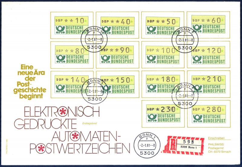 Germany Franking Labels 1981 FDC I