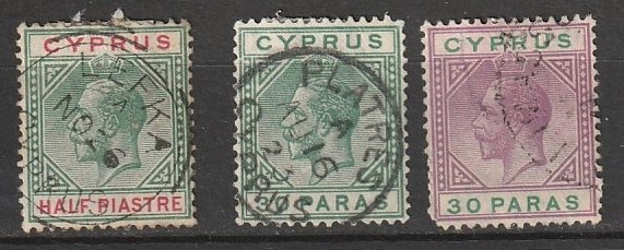 #62,74-5 Cyprus Used George V