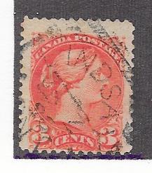 Canada # 37 3c Queen Victoria (U) CV.$2.00