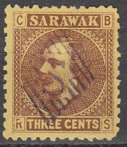 Sarawak  #2 F-VF Used  CV $4.00  (A6525)