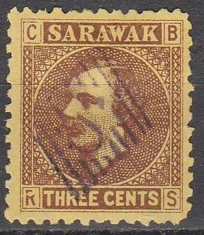 Sarawak  #2 F-VF Used  CV $4.00  (A6525)