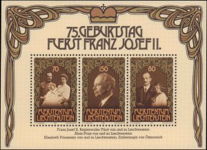 Liechtenstein #710, Complete Set, 1981, Royalty, Never Hinged
