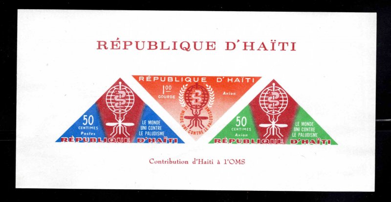 Haiti  Scott C190a MNH** WHO Anti-Malaria airmail souvenir sheet