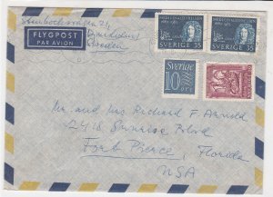 sweden 1960s stamps cover ref 19593