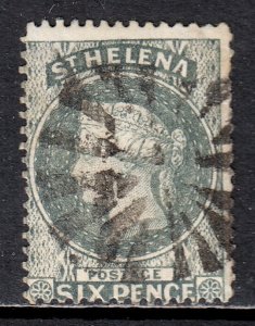 St. Helena - Scott #7 - Used - Minor crease UR, pencil/rev. - SCV $6.00