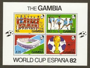 Gambia #446a NH 1982 World Cup Soccer SS