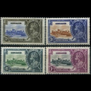 GIBRALTAR 1935 - Scott# 100-3 Silver Jubilee Set of 4 LH