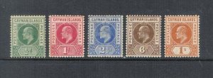 Cayman Islands 1902 KEVII Sc 3-7 set MH