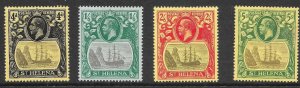 ST.HELENA SG92/5 1922-3 MCA SET TO 5/= MTD MINT (r)